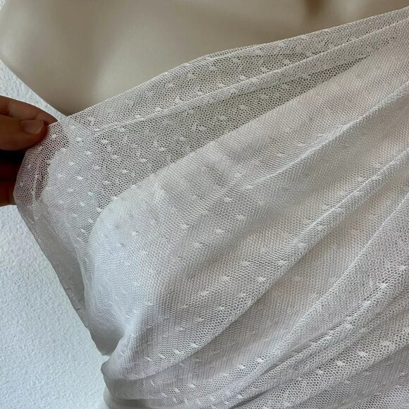 Tadashi Shoji NWT Sz 12 Ivory One Shoulder Ruched Mermaid Gown Lace Formal Bride - Picture 10 of 15